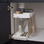 Organizer per Lavello a 2 Livelli Semplificato con Cassetto Bianco