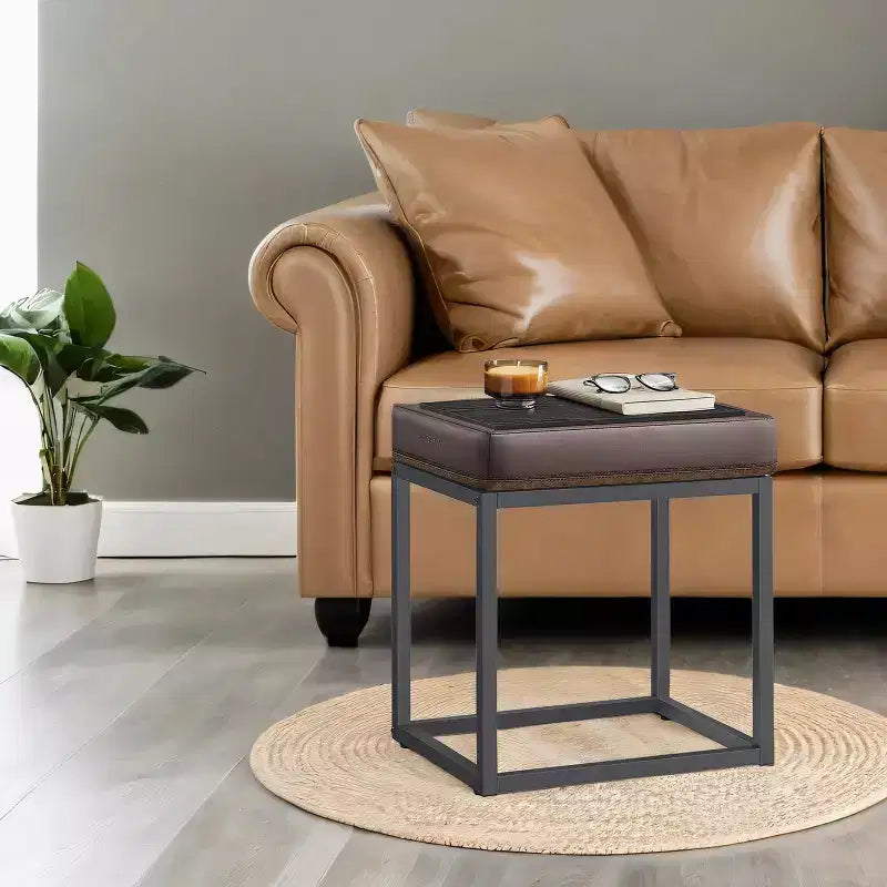 Panca ottomana, sgabello da trucco, pouf piccolo, tavolo ottomano, poggiapiedi, piano reversibile, carico 300 kg