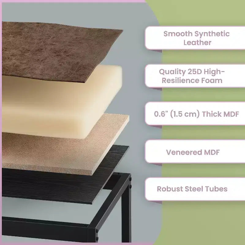 Panca ottomana, sgabello da trucco, pouf piccolo, tavolo ottomano, poggiapiedi, piano reversibile, carico 300 kg