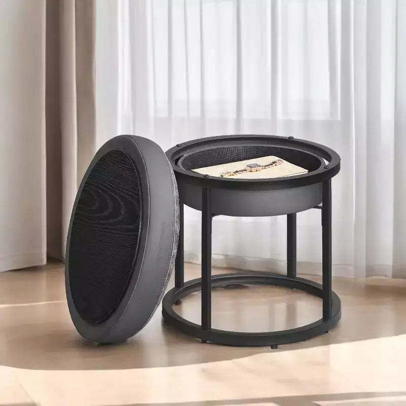 Panca ottomana, sgabello da trucco, pouf piccolo, tavolo ottomano, poggiapiedi, piano reversibile, carico 300 kg