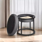 Panca ottomana, sgabello da trucco, pouf piccolo, tavolo ottomano, poggiapiedi, piano reversibile, carico 300 kg
