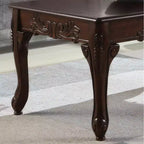 Tavolino da caffè in legno con dettagli tradizionali ornati Roundhill Furniture, finitura ciliegio scuro