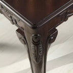 Tavolino da caffè in legno con dettagli tradizionali ornati Roundhill Furniture, finitura ciliegio scuro