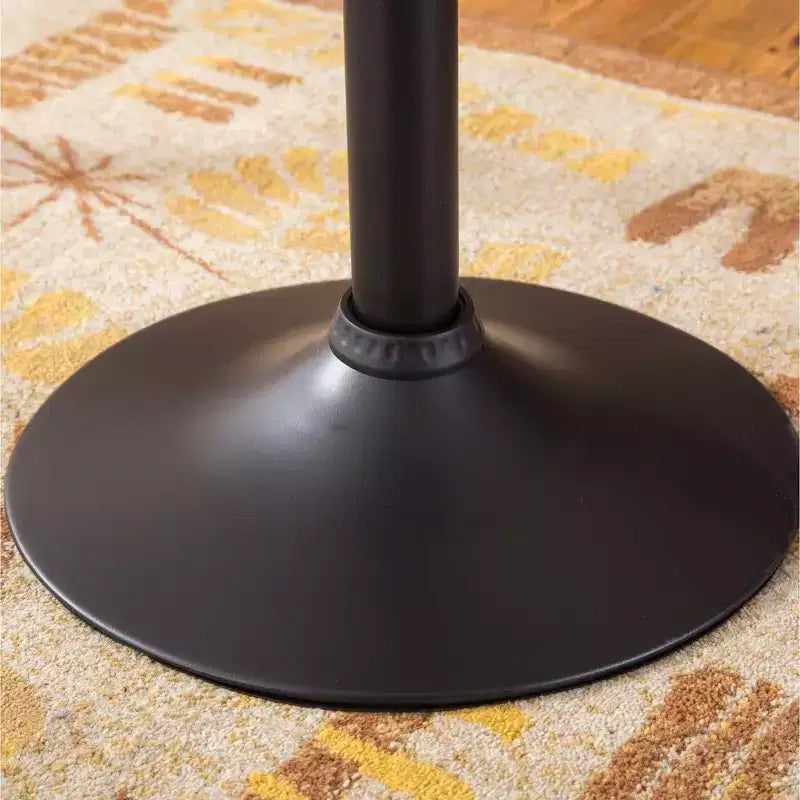 Tavolo da bar Belham Black Square con base regolabile in metallo