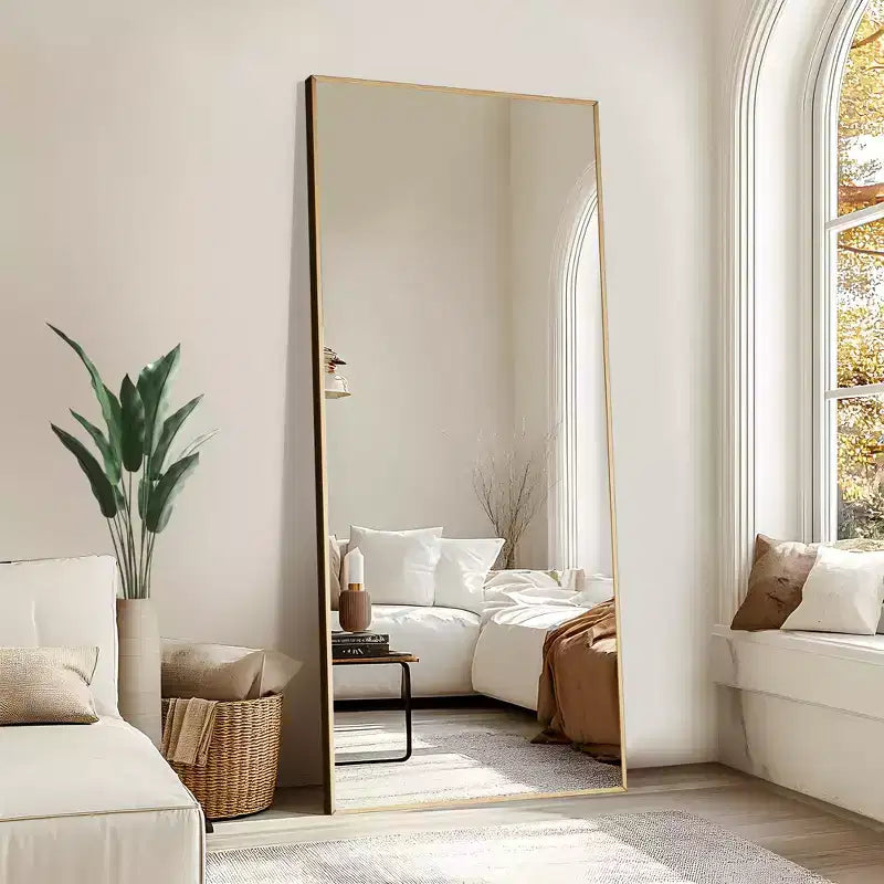 Specchio Dovelina 71A x 31L, a figura intera, specchio decorativo da parete, grande specchio da terra autoportante