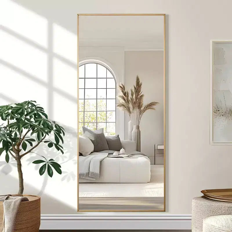 Specchio Dovelina 71A x 31L, a figura intera, specchio decorativo da parete, grande specchio da terra autoportante