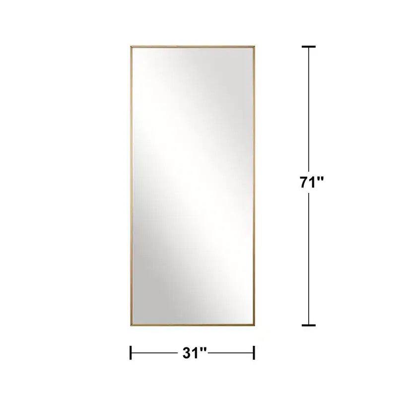 Specchio Dovelina 71A x 31L, a figura intera, specchio decorativo da parete, grande specchio da terra autoportante
