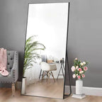 Specchio Dovelina 71A x 31L, a figura intera, specchio decorativo da parete, grande specchio da terra autoportante