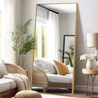Specchio Dovelina 71A x 31L, a figura intera, specchio decorativo da parete, grande specchio da terra autoportante
