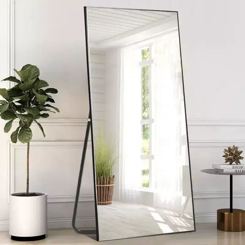 Specchio Dovelina 71A x 31L, a figura intera, specchio decorativo da parete, grande specchio da terra autoportante