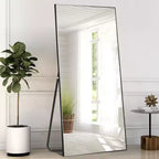 Specchio Dovelina 71A x 31L, a figura intera, specchio decorativo da parete, grande specchio da terra autoportante
