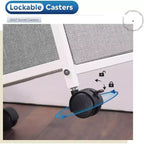 Mobiletto schedario DEXYLLO, porta stampante su ruote con ripiano aperto, schedario verticale in tessuto adatto per formato A4 o Letter per ufficio in casa
