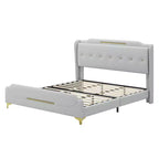 Christopher Knight Home King, letto moderno imbottito in ecopelle con testiera a giorno