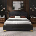 Christopher Knight Home King, letto moderno imbottito in ecopelle con testiera a giorno