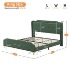 Christopher Knight Home King, letto moderno imbottito in ecopelle con testiera a giorno