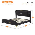 Christopher Knight Home King, letto moderno imbottito in ecopelle con testiera a giorno