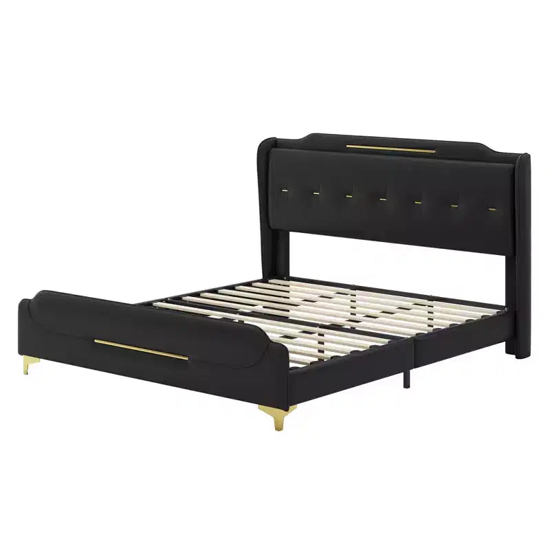 Christopher Knight Home King, letto moderno imbottito in ecopelle con testiera a giorno