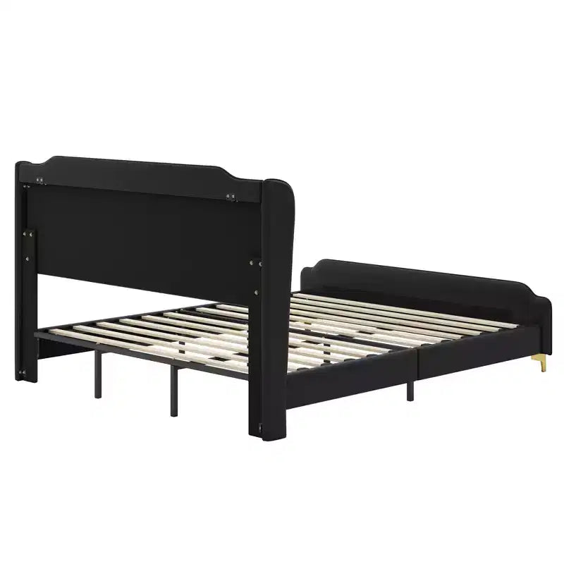 Christopher Knight Home King, letto moderno imbottito in ecopelle con testiera a giorno
