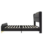 Christopher Knight Home King, letto moderno imbottito in ecopelle con testiera a giorno