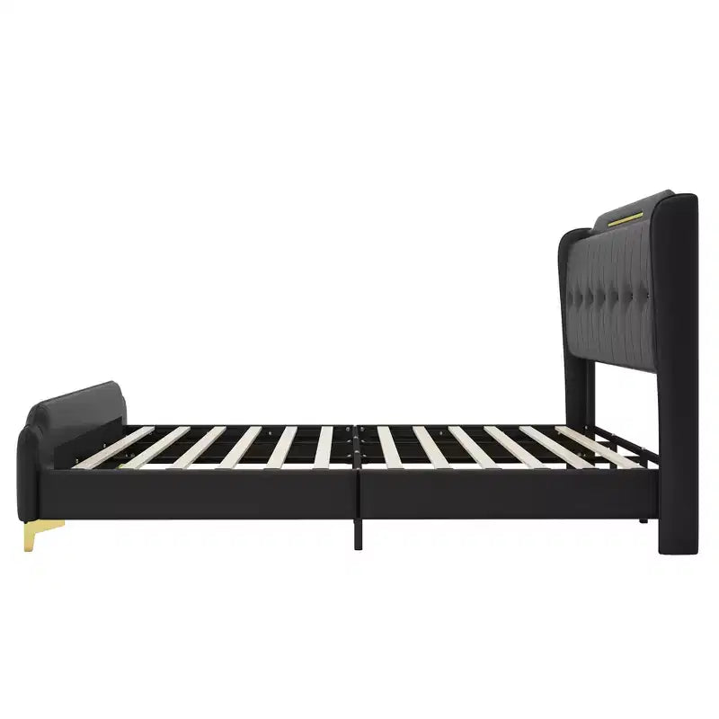 Christopher Knight Home King, letto moderno imbottito in ecopelle con testiera a giorno