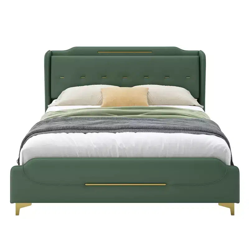 Christopher Knight Home King, letto moderno imbottito in ecopelle con testiera a giorno