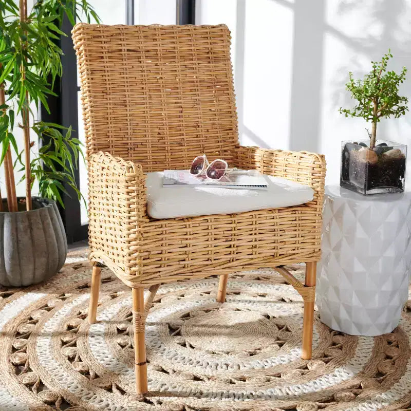 Sedia Nancy Rattan con Cuscino - ACH6518 - Safavieh