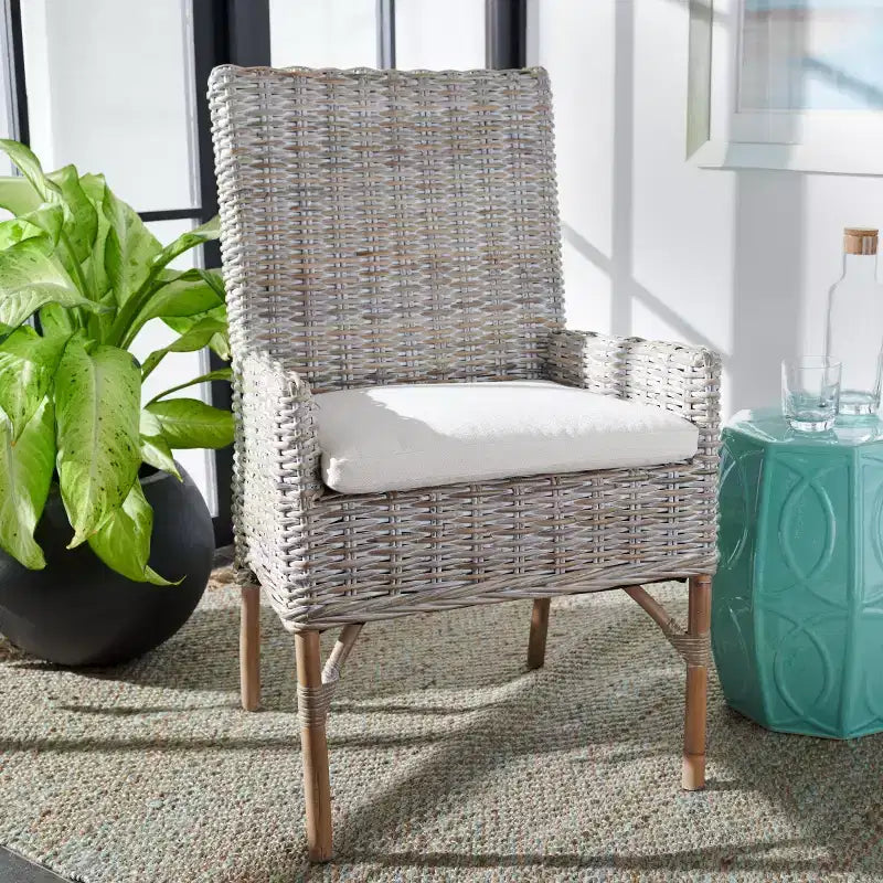 Sedia Nancy Rattan con Cuscino - ACH6518 - Safavieh