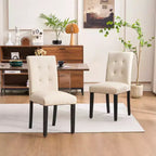 FERPIT Faux Leather Tufted Upholstered Dining Chairs Set of 2
