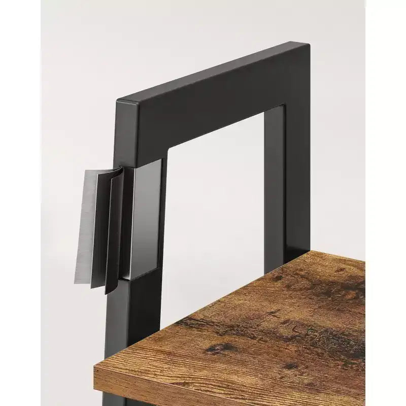 Scaffale a Scala, Libreria a 4 Ripiani, Scaffale Contenitore, Libreria con Struttura in Acciaio, per Soggiorno, Ufficio, Cucina, Camera da Letto, Stile Industriale