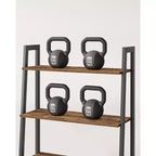 Scaffale a Scala, Libreria a 4 Ripiani, Scaffale Contenitore, Libreria con Struttura in Acciaio, per Soggiorno, Ufficio, Cucina, Camera da Letto, Stile Industriale
