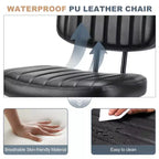 JIONJOY Poltrona da ufficio piccola senza braccioli in pelle PU ergonomica