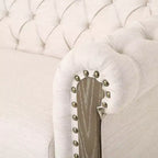 Divano a 3 Posti 79W, Divano Imbottito Vintage in Legno con Bottoni -Christopher Knight Home