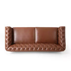 Divano a 3 Posti 79W, Divano Imbottito Vintage in Legno con Bottoni -Christopher Knight Home