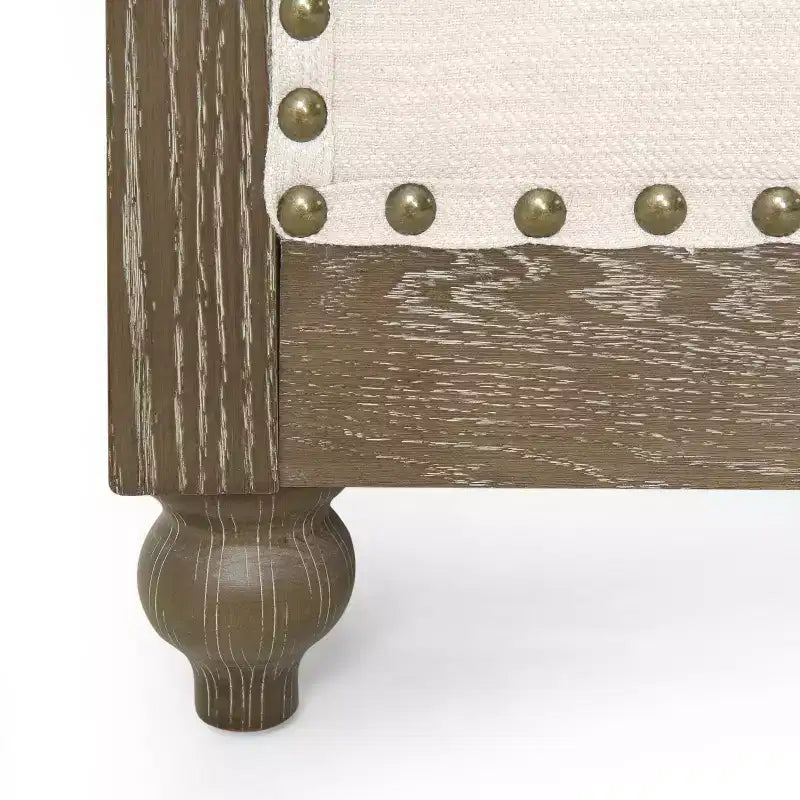 Divano a 3 Posti 79W, Divano Imbottito Vintage in Legno con Bottoni -Christopher Knight Home