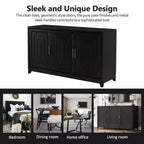 Mobile TV moderno 59W, console TV, centro di intrattenimento con ampio spazio di archiviazione e ripiani regolabili per TV fino a 65 pollici - ModernLuxe