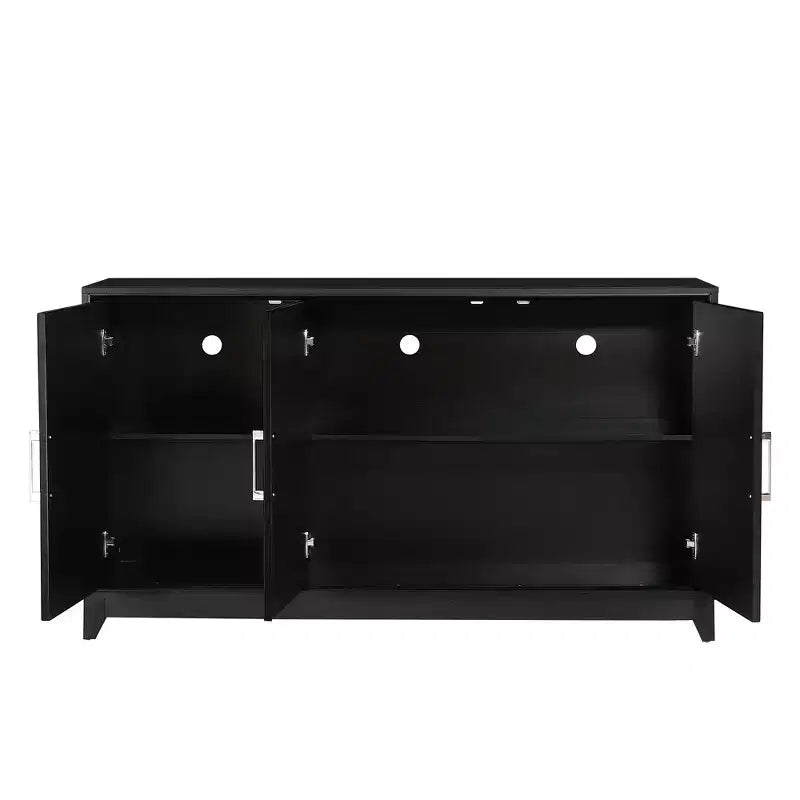 Mobile TV moderno 59W, console TV, centro di intrattenimento con ampio spazio di archiviazione e ripiani regolabili per TV fino a 65 pollici - ModernLuxe