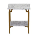 Tavolino d'appoggio Crown Square con ripiano portaoggetti