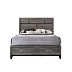 Letto King orientale Valdemar da 86" grigio anticato - Acme Furniture
