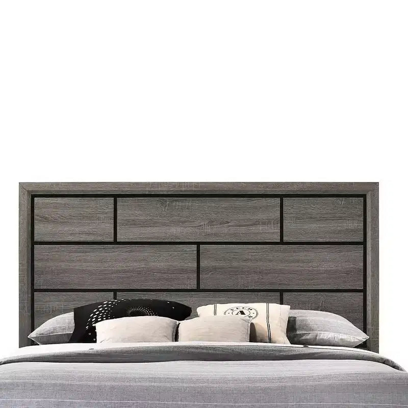 Letto King orientale Valdemar da 86" grigio anticato - Acme Furniture