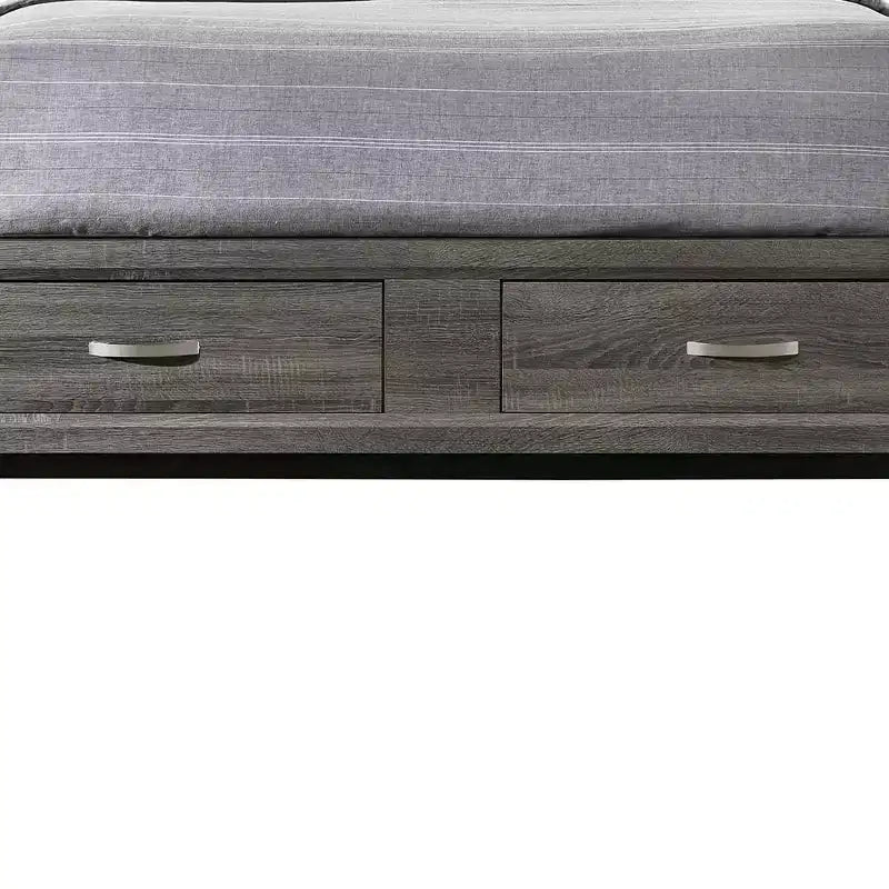 Letto King orientale Valdemar da 86" grigio anticato - Acme Furniture