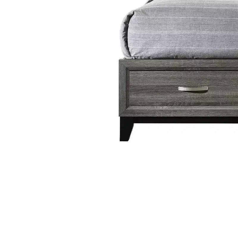 Letto King orientale Valdemar da 86" grigio anticato - Acme Furniture