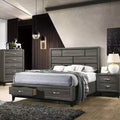 Letto King orientale Valdemar da 86" grigio anticato - Acme Furniture