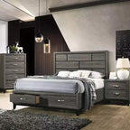 Letto King orientale Valdemar da 86" grigio anticato - Acme Furniture