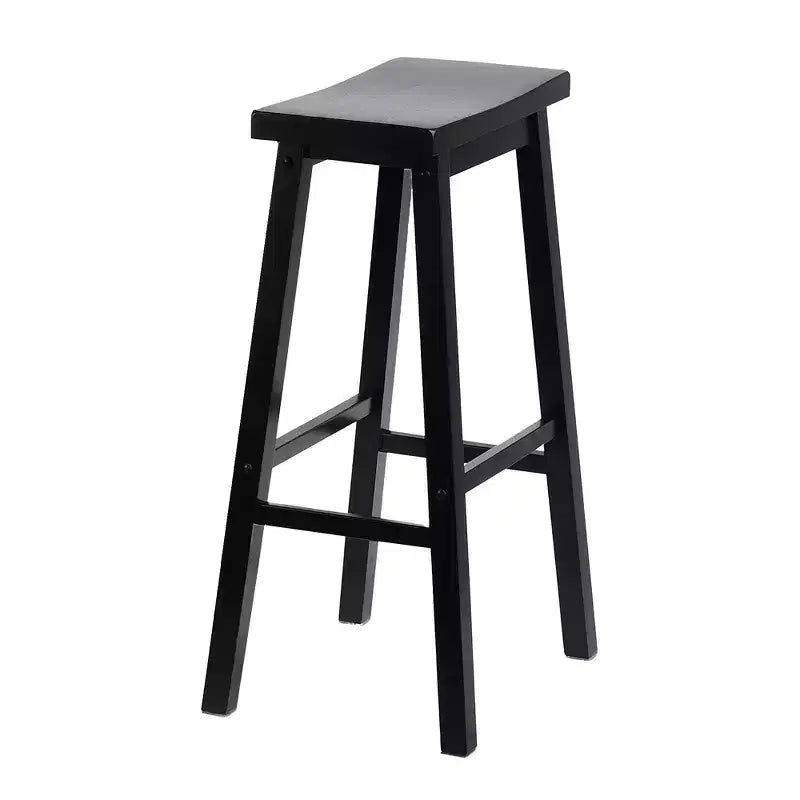 Sgabelli da cucina PJ Wood Classic Saddle Seat da 29 pollici, neri (confezione da 10)