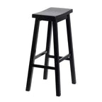 Sgabelli da cucina PJ Wood Classic Saddle Seat da 29 pollici, neri (confezione da 10)