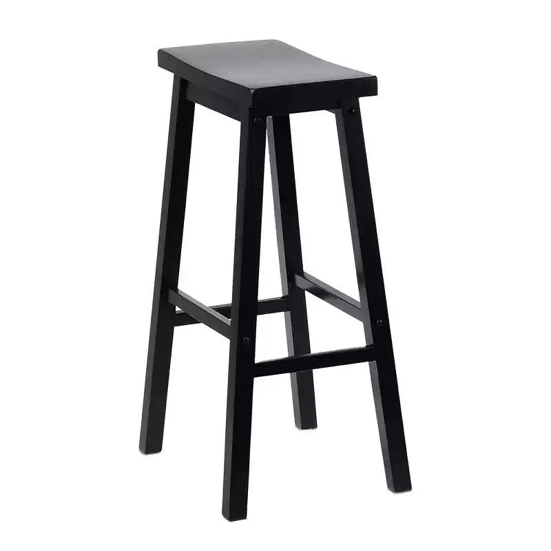 Sgabelli da cucina PJ Wood Classic Saddle Seat da 29 pollici, neri (confezione da 10)