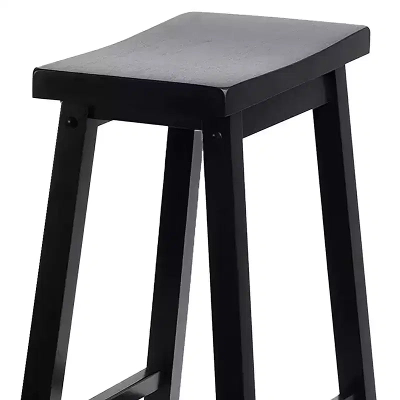 Sgabelli da cucina PJ Wood Classic Saddle Seat da 29 pollici, neri (confezione da 10)