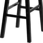 Sgabelli da cucina PJ Wood Classic Saddle Seat da 29 pollici, neri (confezione da 10)
