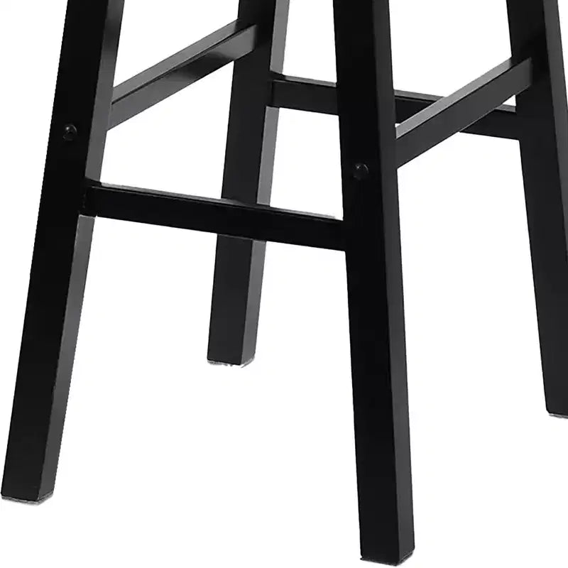 Sgabelli da cucina PJ Wood Classic Saddle Seat da 29 pollici, neri (confezione da 10)