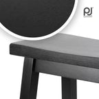Sgabelli da cucina PJ Wood Classic Saddle Seat da 29 pollici, neri (confezione da 10)